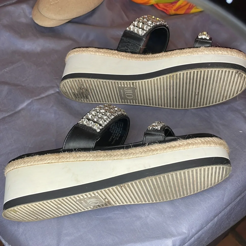 J Lo blinged out shoes